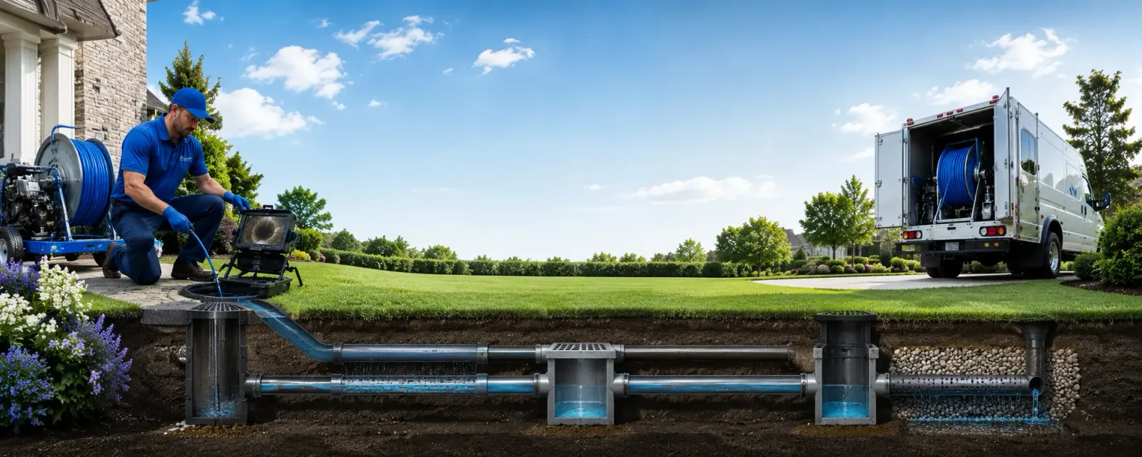 Outdoor drain cleaning information for New Russia, NY